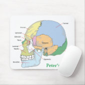 De schedelanatomie personaliseren muismat (Met muis)