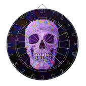 De schedeldag van de dode Paarse blauwe neongothie Dartbord (Voorkant)