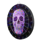 De schedeldag van de dode Paarse blauwe neongothie Dartbord (Voorkant Rechts)