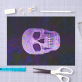 De schedeldag van de dode Paarse blauwe neongothie Tissuepapier (Craft)