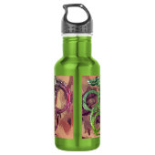 De schedeldraak. waterfles  (Achterkant)