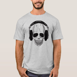 De schedelhoofdtelefoon omhoog t-shirt