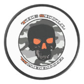 De schedelkrijger hockey puck (Voorkant)