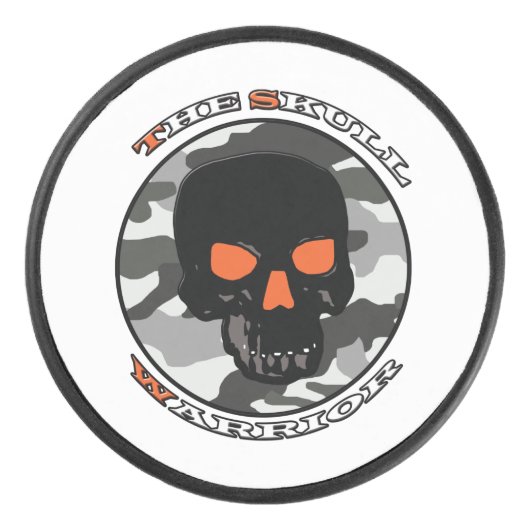 De schedelkrijger hockey puck (Voorkant)