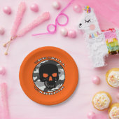 De schedelkrijger papieren bordje (Feest)