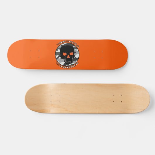 De schedelkrijger persoonlijk skateboard (Horizontaal)
