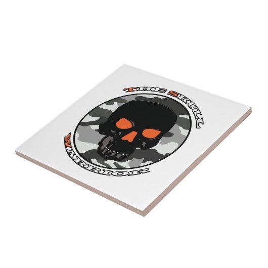 De schedelkrijger tegeltje (Zijkant)