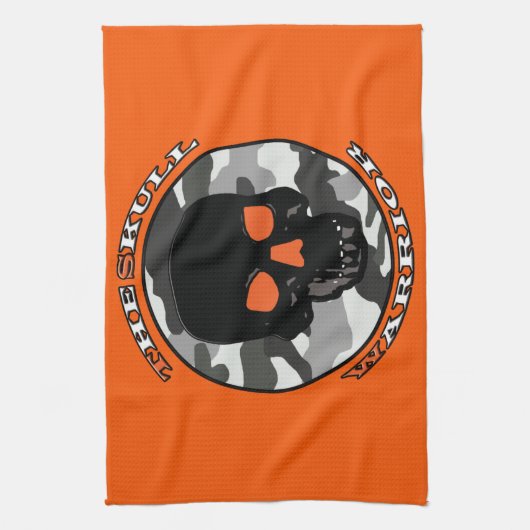 De schedelkrijger theedoek (Verticaal)