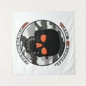 De schedelkrijger wandkleed (Voorkant (horizontaal))