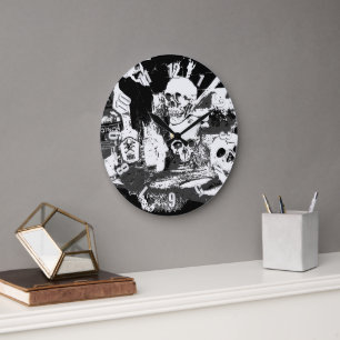 De Schedels Hebben Het - Halloween Design Grote Klok