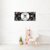 De schedels van het piratenschip spandoek (Insitu)