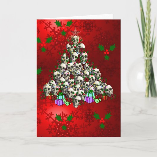 De schedels van Kerstmis Feestdagen Kaart (Voorkant)