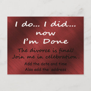 De scheiding is definitief briefkaart