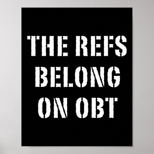 De scheidsrechters behoren tot Obt - Orlando Voetb Poster (Voorkant)