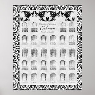 De Schema van de Zitplaats van de Lijst van de van Poster