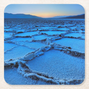 De schemer van Badwater, de Vallei van de Dood, Kartonnen Onderzetters