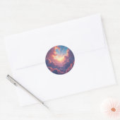 De schemering breekt door -  ronde sticker (Envelop)