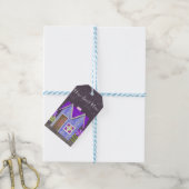 De schemeringstuin (Maarts viooltje & Indigo) Cadeaulabel (Met Touw)