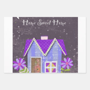 De schemeringstuin (Maarts viooltje & Indigo) Inpakpapier Vel