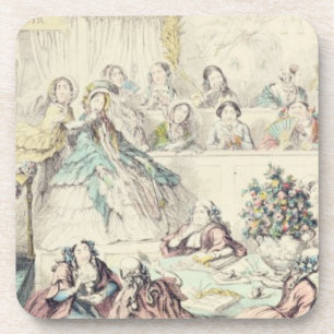 De schending van belofte - cartoon handgekleurde e bier onderzetter