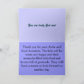 DE SCHENKING DANKT U KAARDT BEDANKKAART (Binnen)