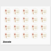 De Schep Bow Ijsje Baby Shower Bedankt Ronde Sticker (Vel)