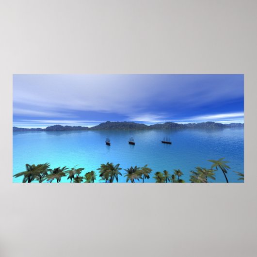 De schepen op de baai poster (Voorkant)