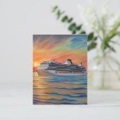 De Schepen van de cruise bieden een Luxurieuze en Feestdagenkaart (Staand voorkant)