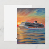 De Schepen van de cruise bieden een Luxurieuze en Feestdagenkaart (Voorkant / Achterkant)