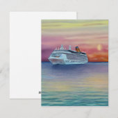 De Schepen van de cruise bieden een Luxurieuze en  Feestdagenkaart (Voorkant / Achterkant)