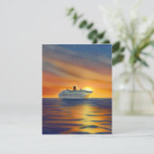 De Schepen van de cruise bieden een Luxurieuze en Feestdagenkaart (Staand voorkant)