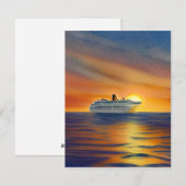 De Schepen van de cruise bieden een Luxurieuze en Feestdagenkaart (Voorkant / Achterkant)