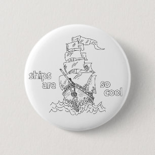 de schepen zijn zo koele knoop ronde button 5,7 cm