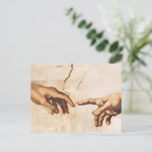 De Schepping van Adam Briefkaart (Staand voorkant)