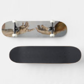 "De schepping van Adam" door Leonardo da Vinci Skateboard (Horizontaal)