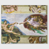 De Schepping van Adam door Michelangelo Cadeaupapier (Vlak)