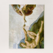 De Schepping van Adam door Michelangelo Legpuzzel (Verticaal)