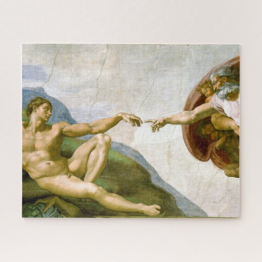De Schepping van Adam door Michelangelo Legpuzzel (Horizontaal)