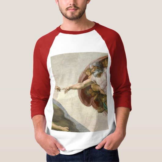 De Schepping van Adam door Michelangelo T-shirt (Voorkant)