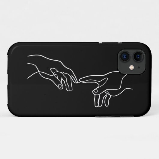 De schepping van Adam handen, Michelangelo Case-Mate iPhone Case (Achterkant (horizontaal))