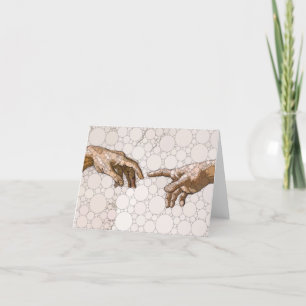 De Schepping van Adam, Handen van Na Michelangelo Bedankkaart