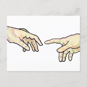 De schepping van Adam Hands Briefkaart