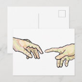 De schepping van Adam Hands Briefkaart (Voorkant / Achterkant)
