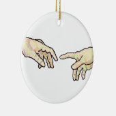 De schepping van Adam Hands Keramisch Ornament (Rechts)