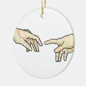 De schepping van Adam Hands Keramisch Ornament (Links)