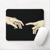 De schepping van Adam Hands Muismat (Met muis)