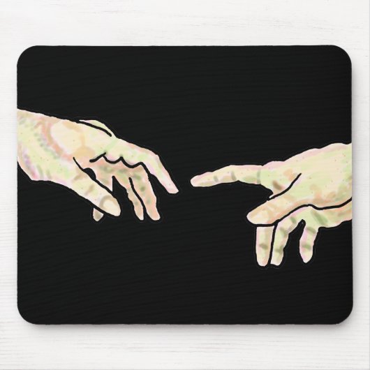 De schepping van Adam Hands Muismat (Voorkant)