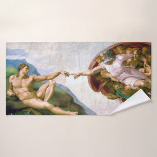 De Schepping van Adam, Michelangelo, 1508-1512 Badhanddoek