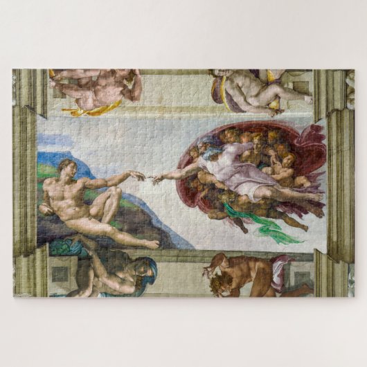 De schepping van Adam | Michelangelo | Legpuzzel (Horizontaal)
