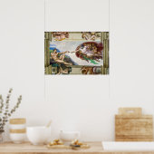 De Schepping van Adam | Michelangelo | Poster (Keuken)